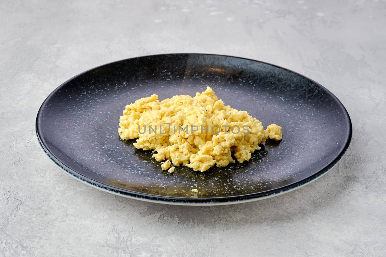 Classic scrambled eggs on a plate