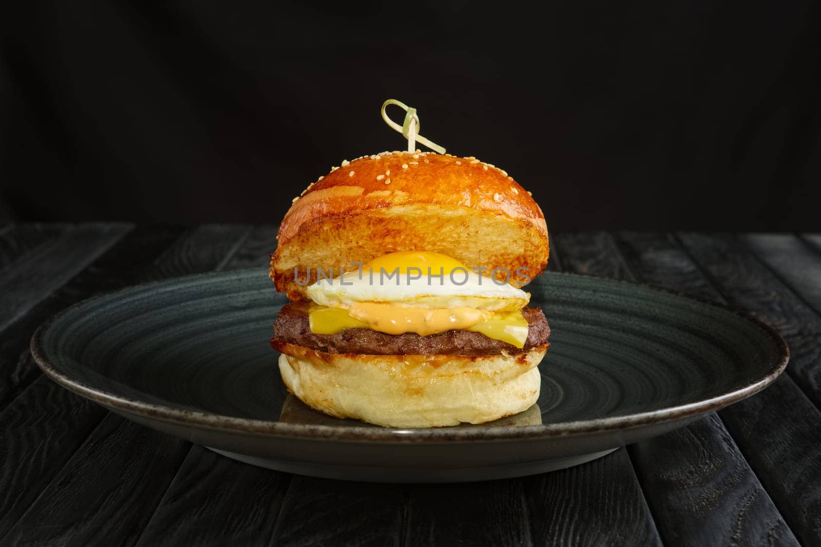 Burger with egg