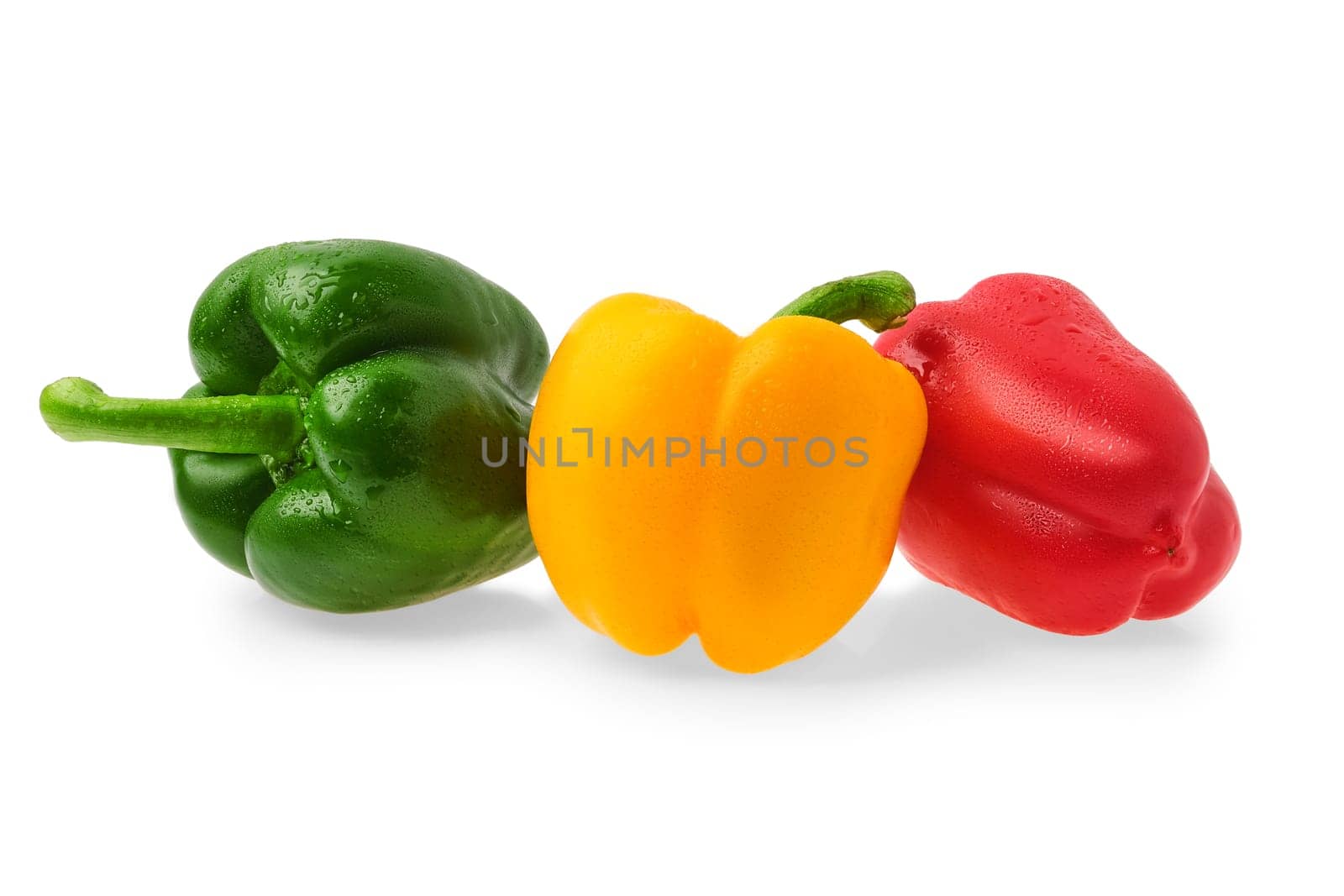 Fresh bell pepper isolated on white background
