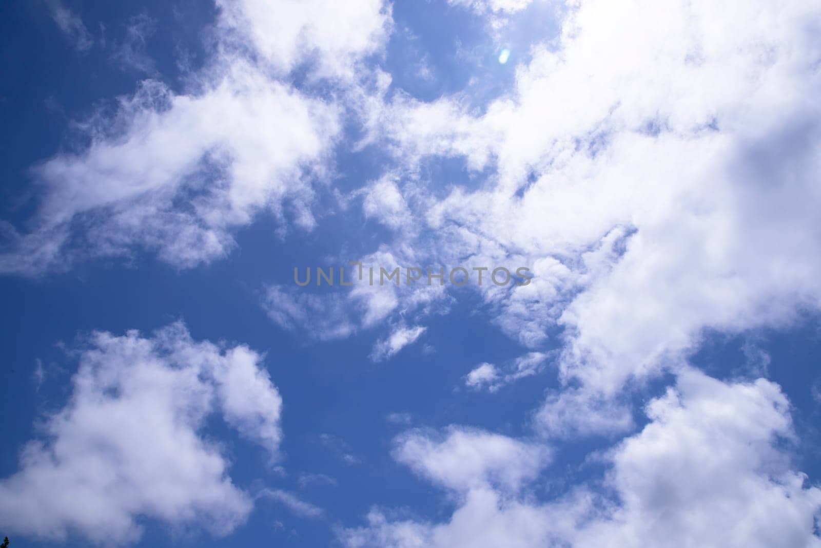 White cloudy Blue Sky natural view