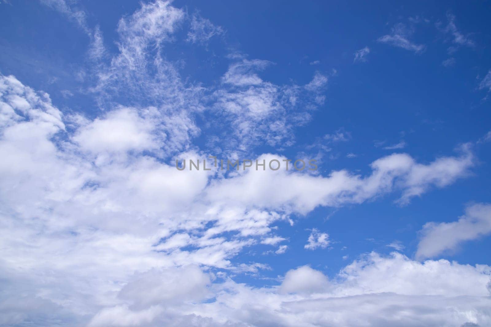 White cloudy Blue Sky natural view