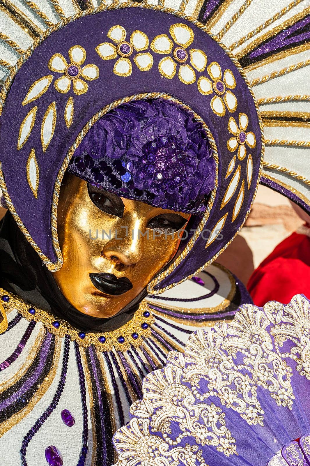 VENICE, ITALY - Febrary 6 2018: The masks of the Venice carnival 2018.