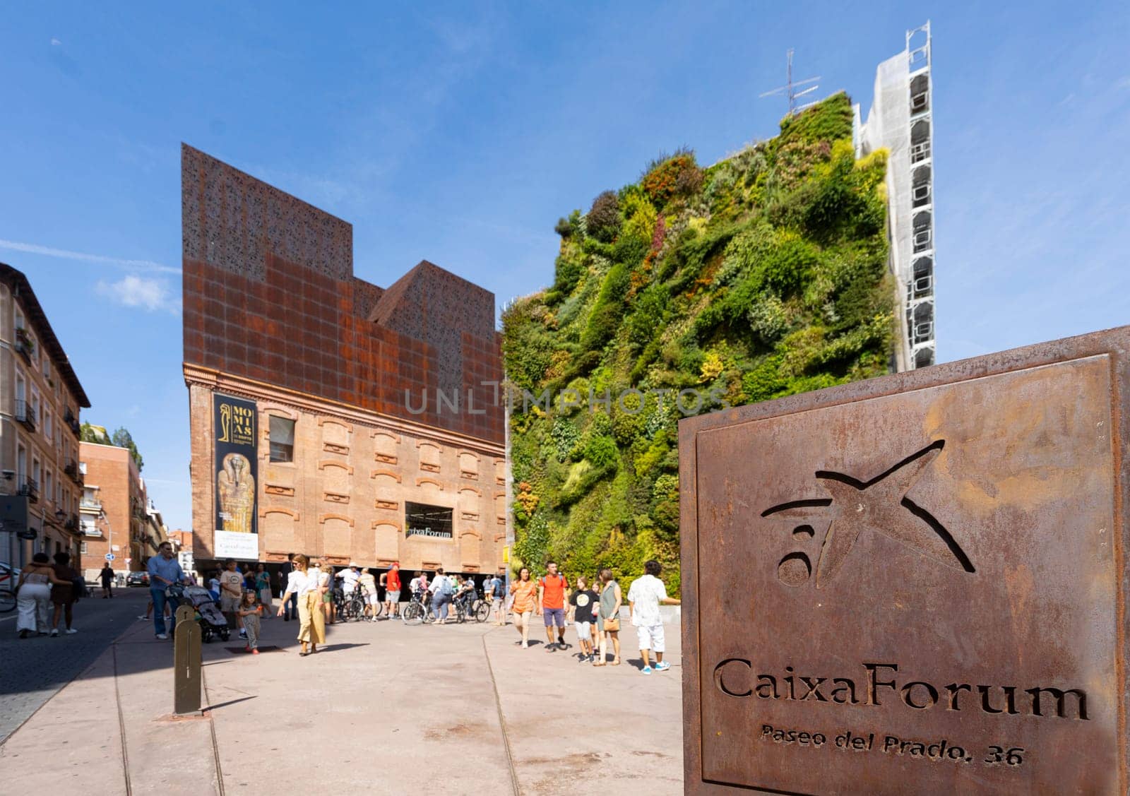 Madrid, Spain, September 2022. Caixa forum exhibition center in the city center