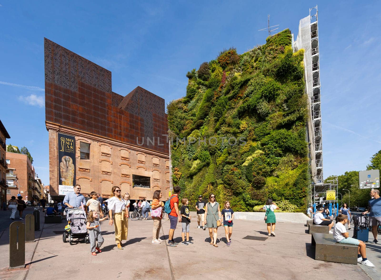 Madrid, Spain, September 2022. Caixa forum exhibition center in the city center
