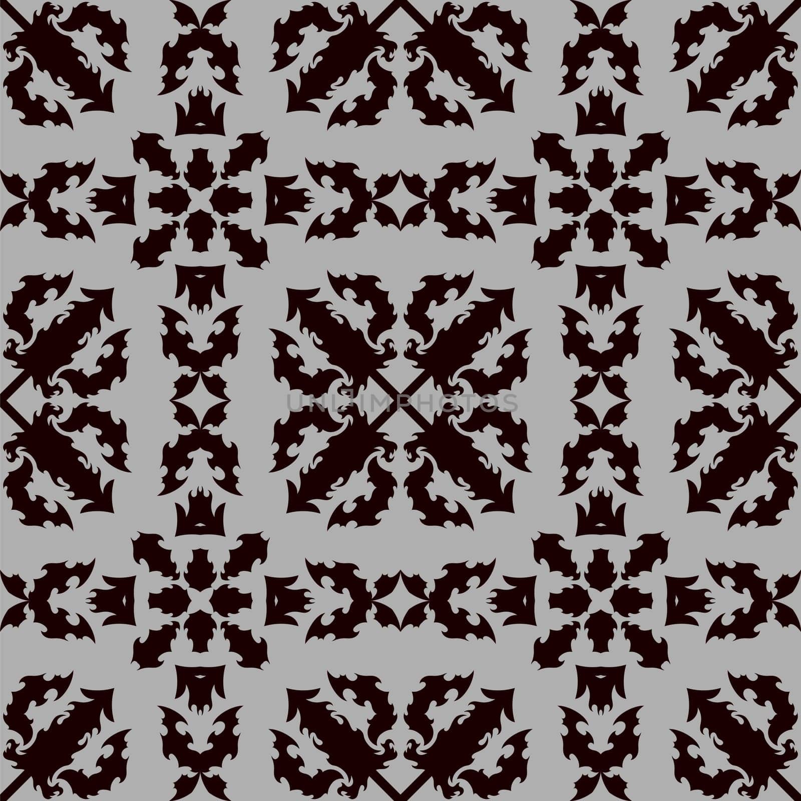 Trident Silhouette Seamless Pattern Isolated on White Background.