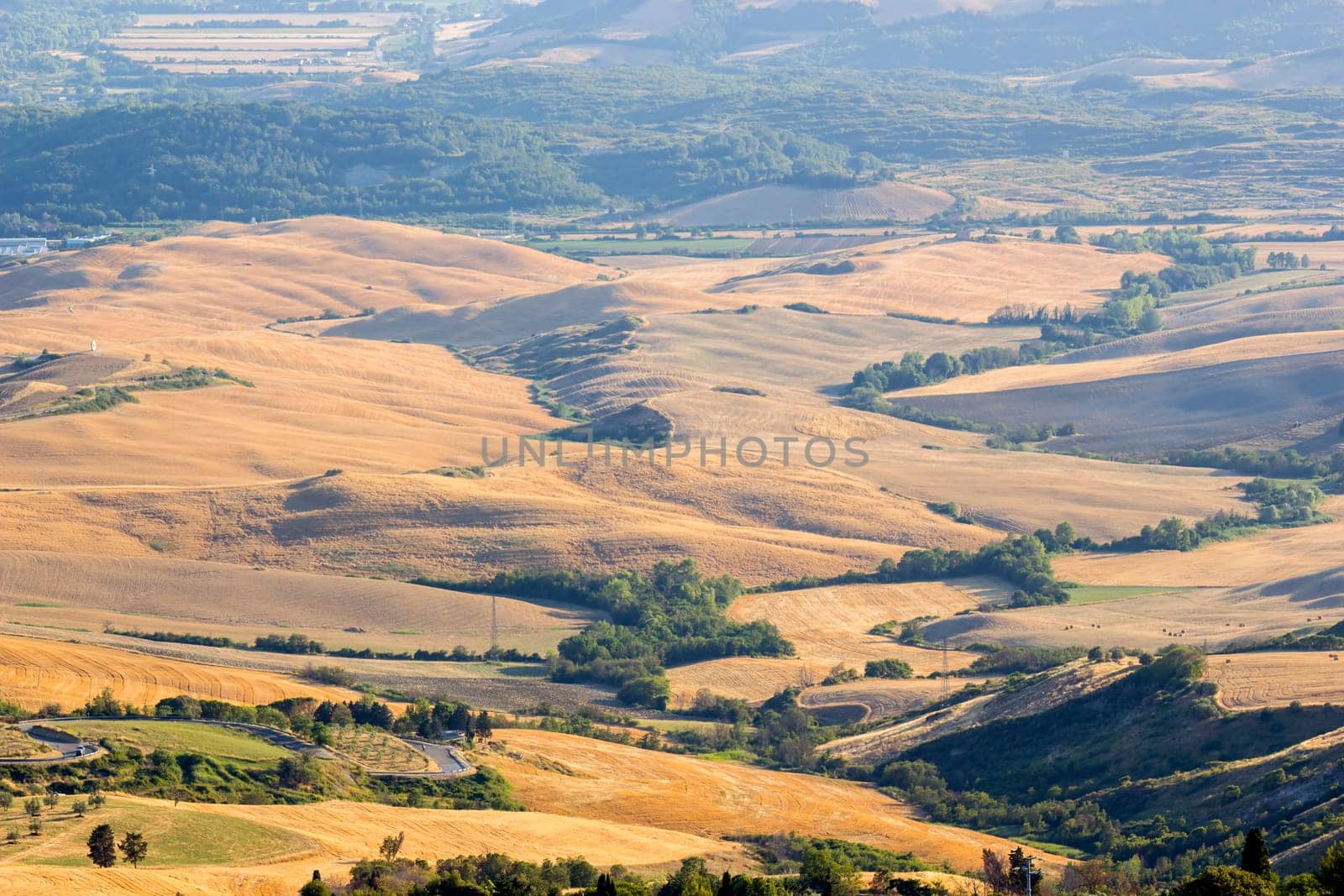 view of typical Tuscany landscape in summer, Italy