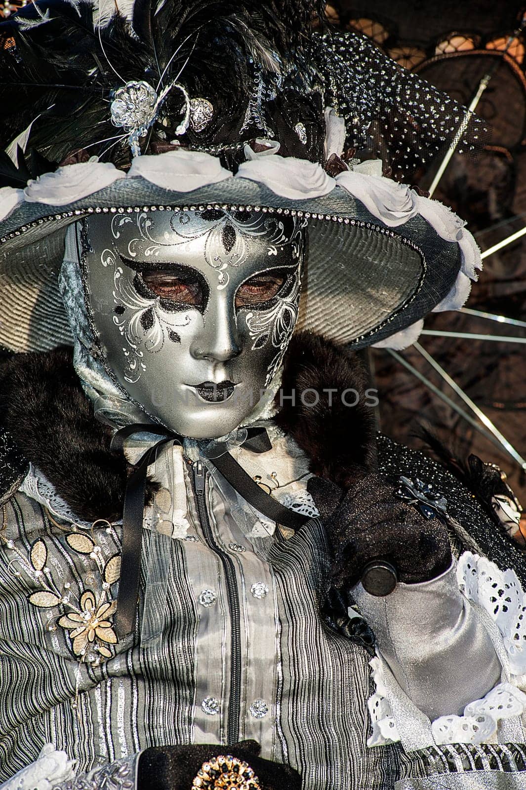 VENICE, ITALY - Febrary 5 2018: The masks of the Venice carnival 2018.