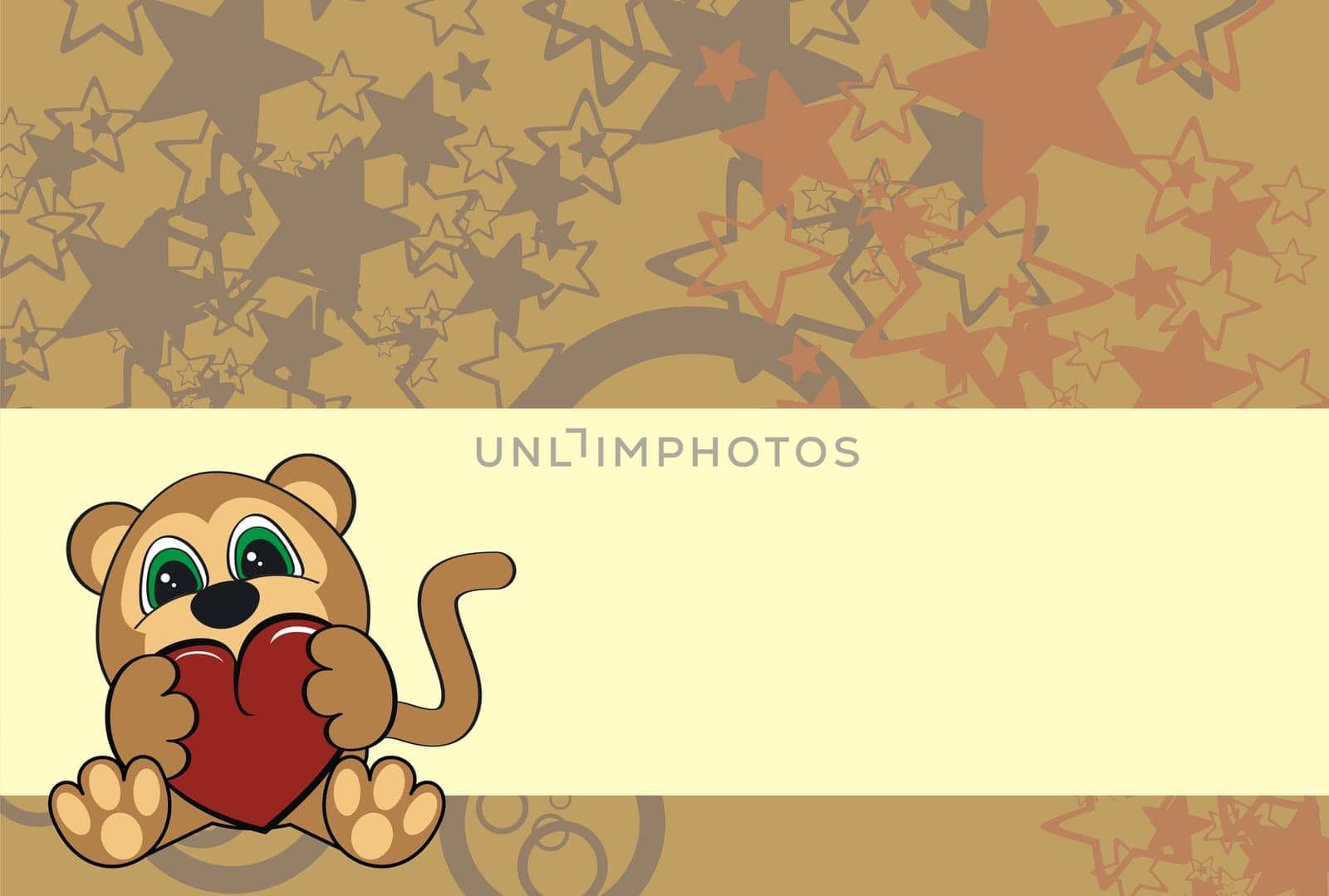 monkey baby cartoon background in vector format very easy to edit