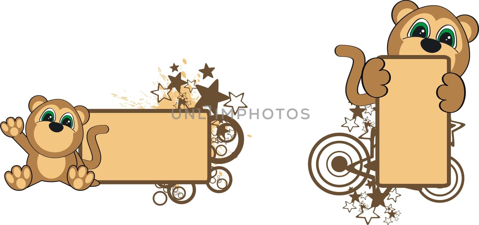 monkey baby cartoon in vector format very easy to edit