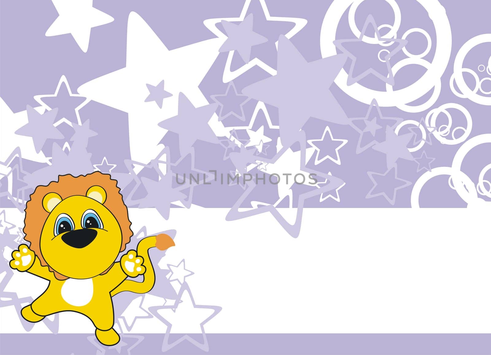 lion cartoon background in vector format very easy to edit