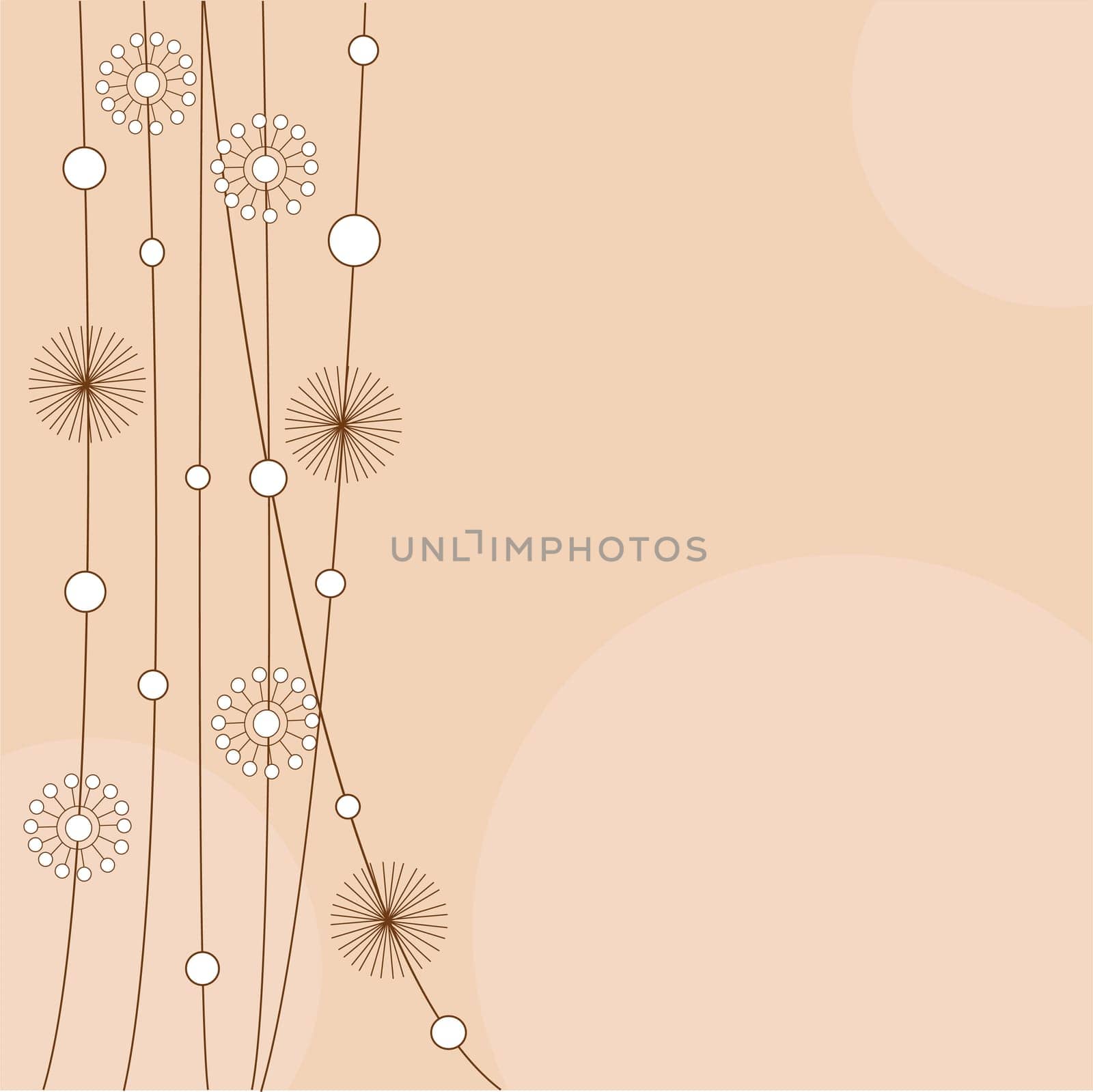 Beautiful whimsical flowers background