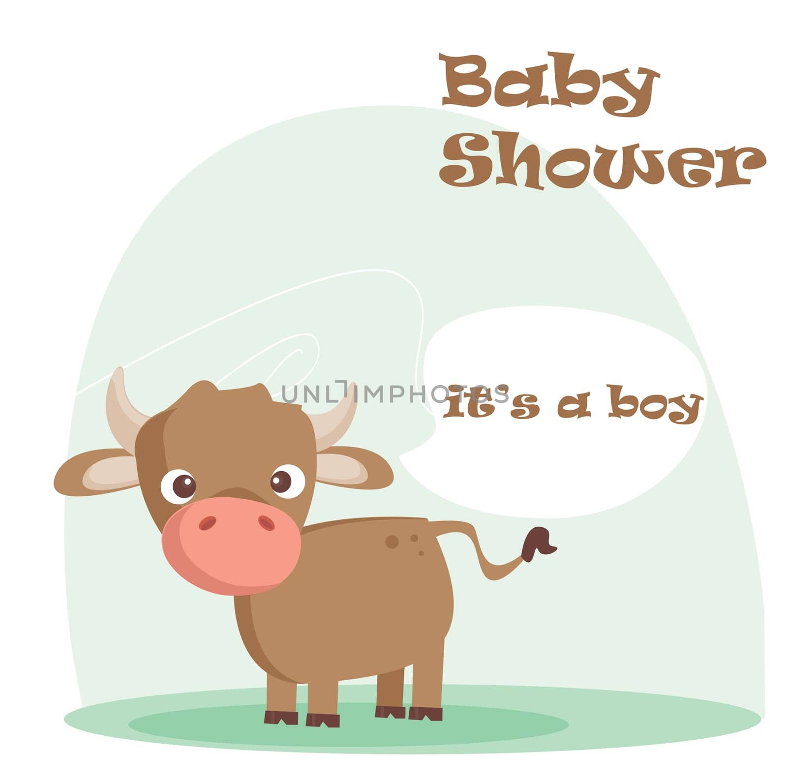 Baby boy arrival announcement vector illustration