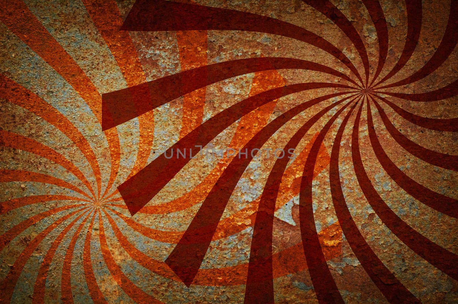 Grunge abstract background twirled beams.