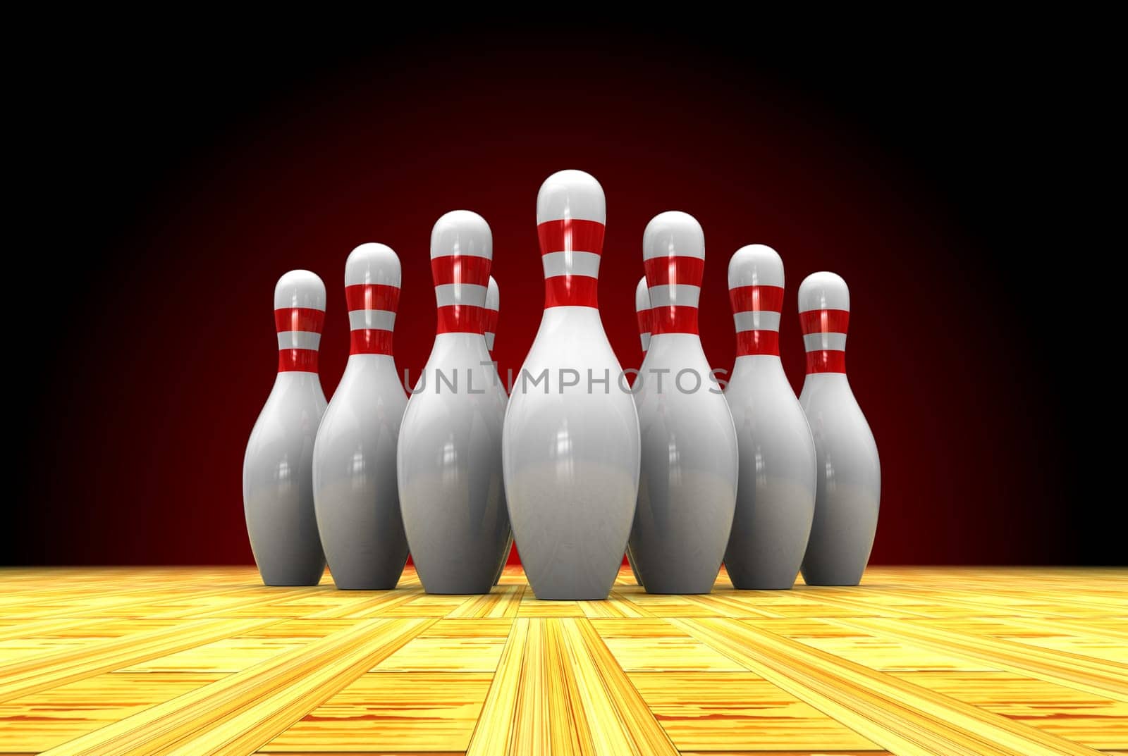 abstract 3d illustration of bowls over dark background