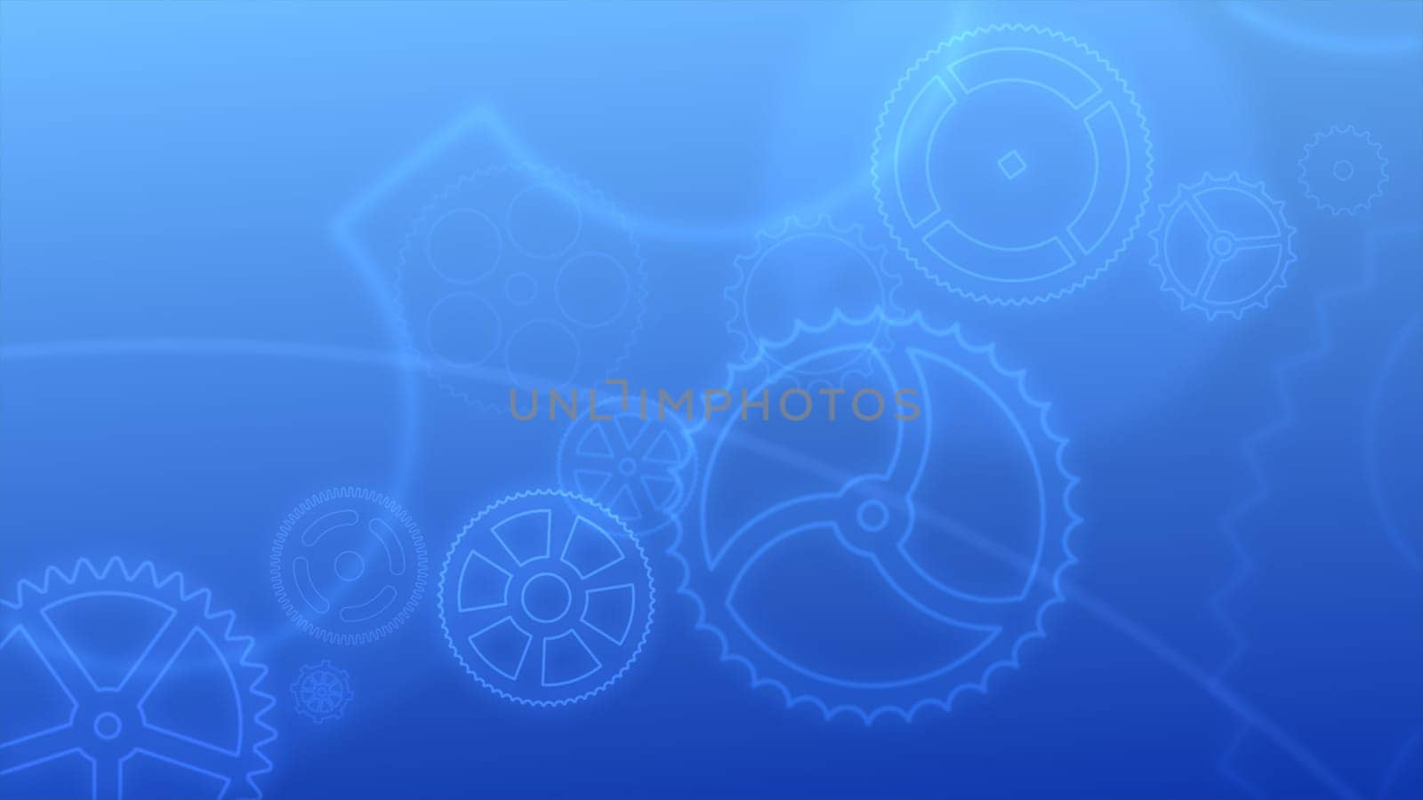 Abstract background - the set of gears of different types and sizes.