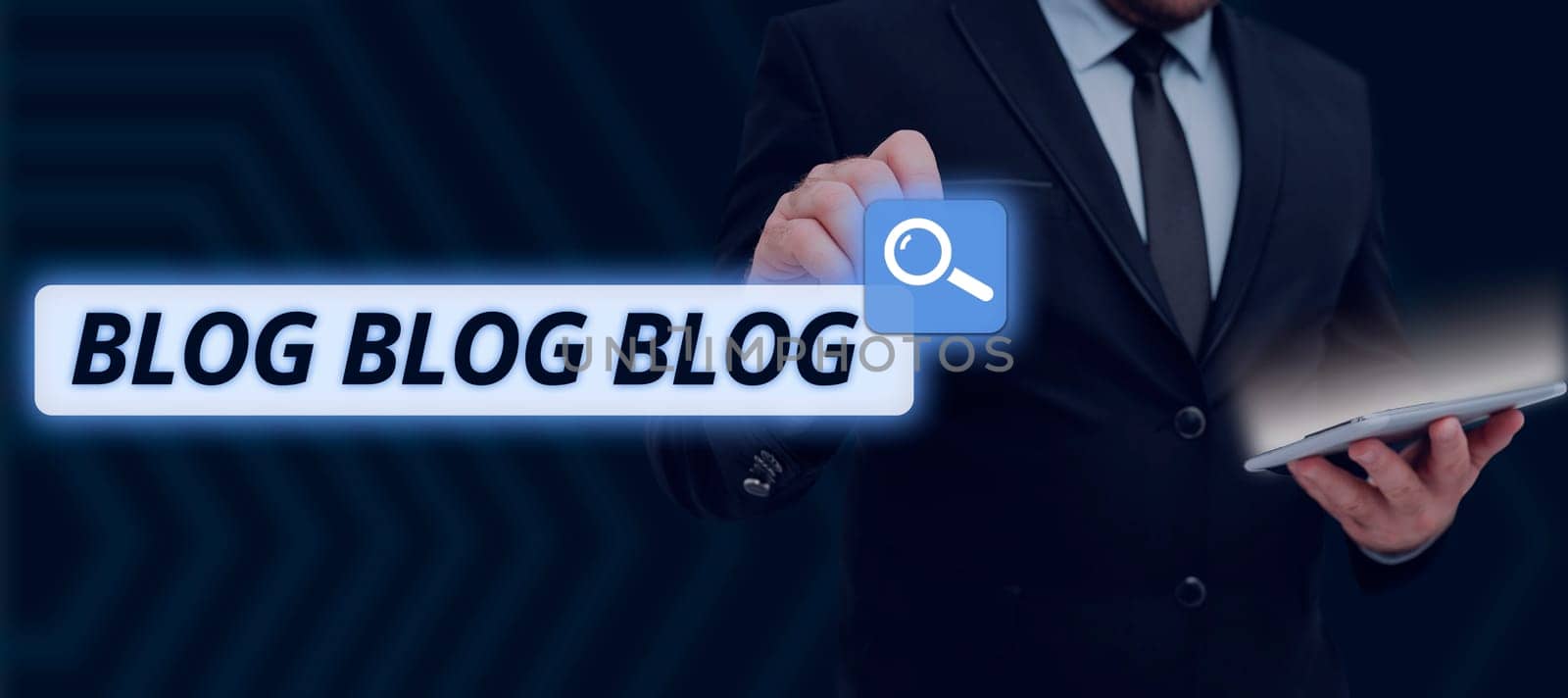 Conceptual caption Blog Blog Blog, Business overview Internet blogging trend modern virtual communication