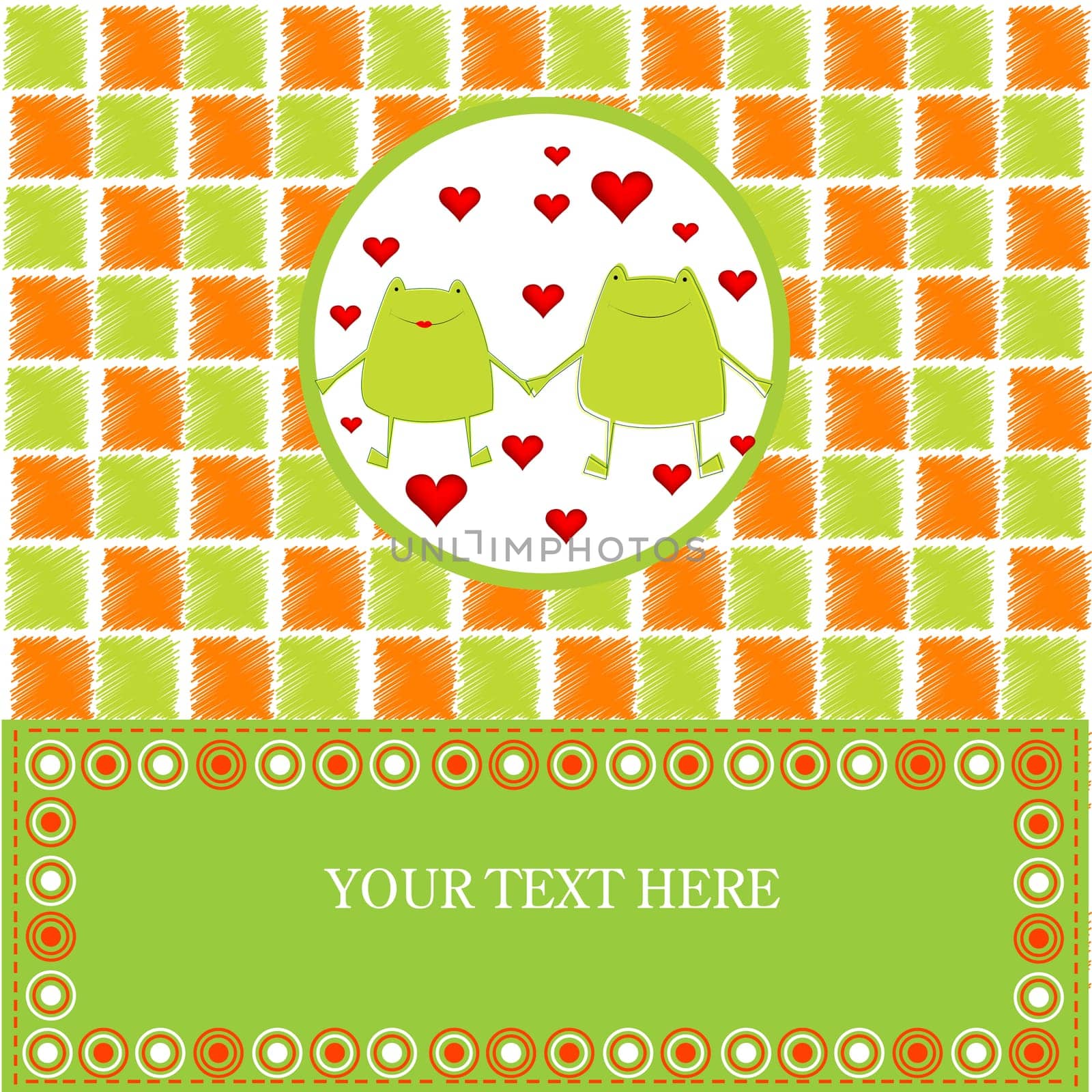 card with two frogs