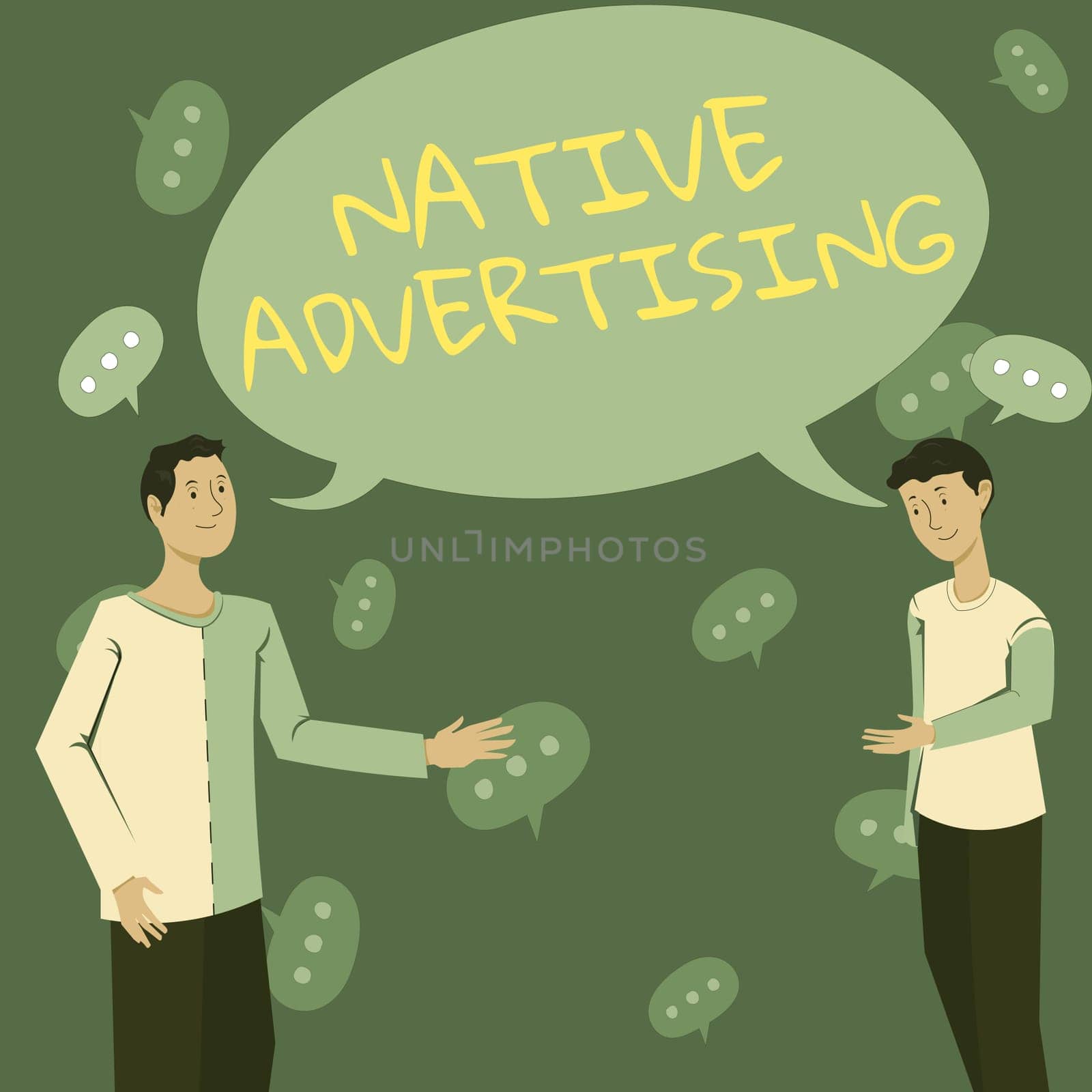 Text caption presenting Native AdvertisingOnline Paid Ads Match the Form Function of Webpage, Business showcase Online Paid Ads Match the Form Function of Webpage