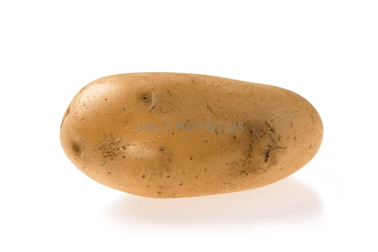Fresh raw potato impala isolated on white
