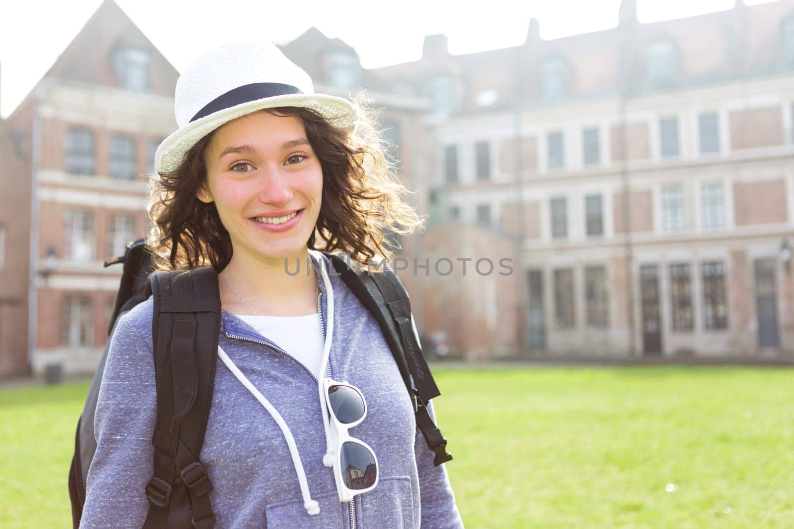 View of a Young attractive woman on holidays