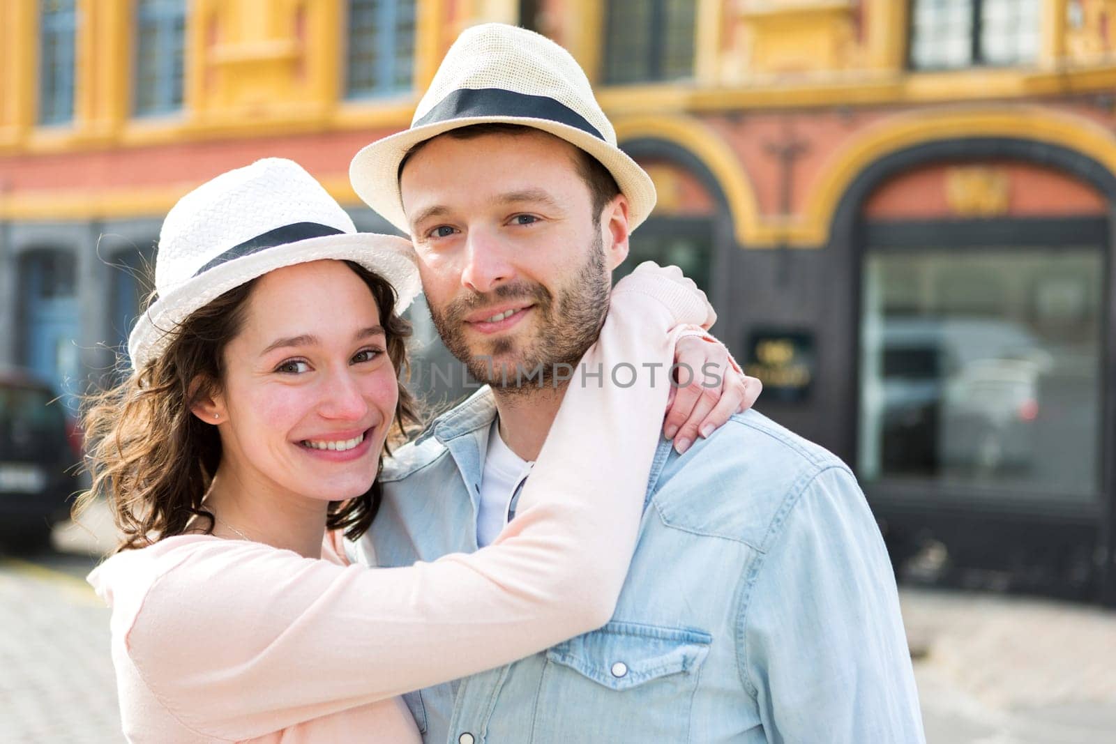 View of a Young attractive couple on holidays