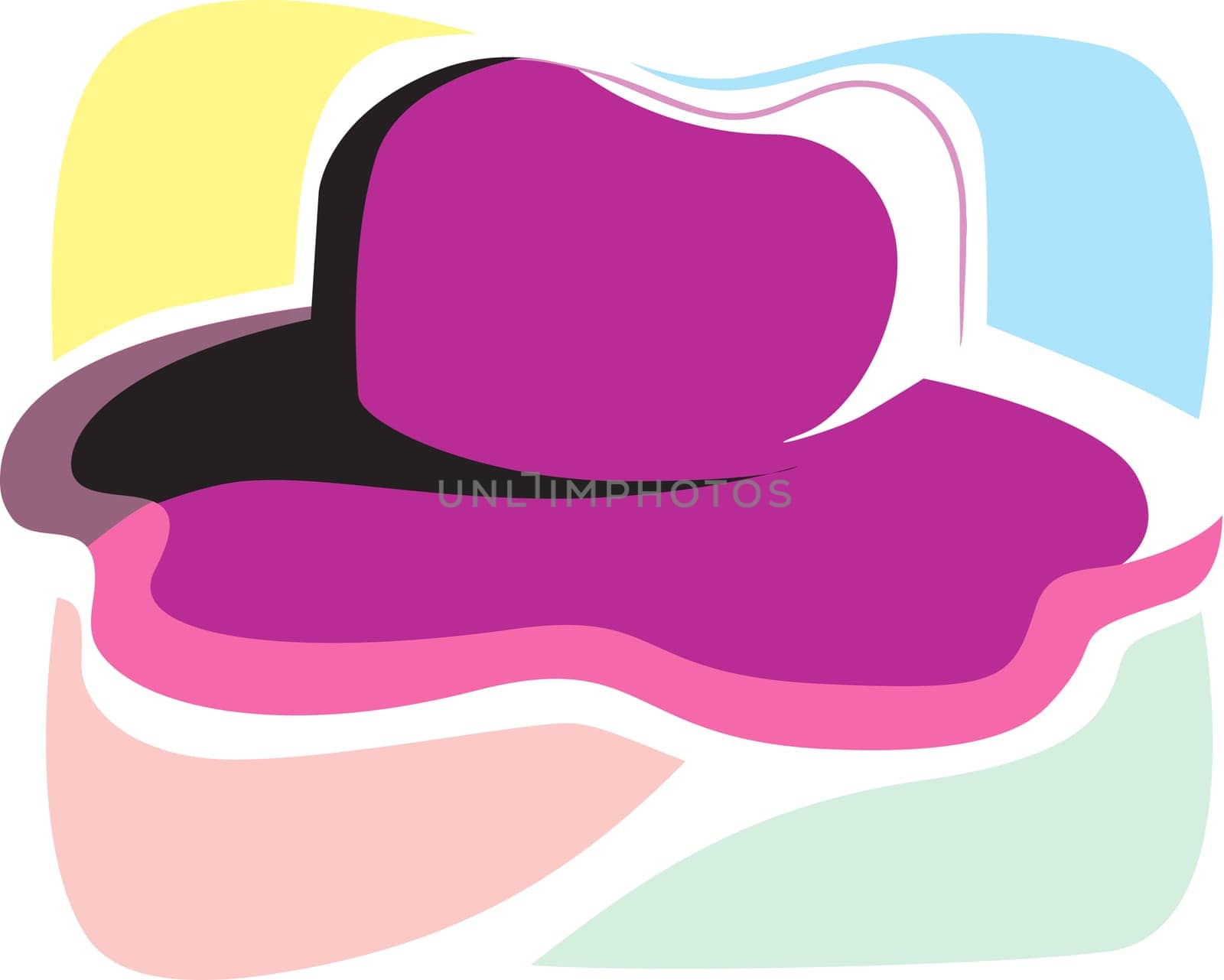 Illustration of a cotton babies cap   Antique