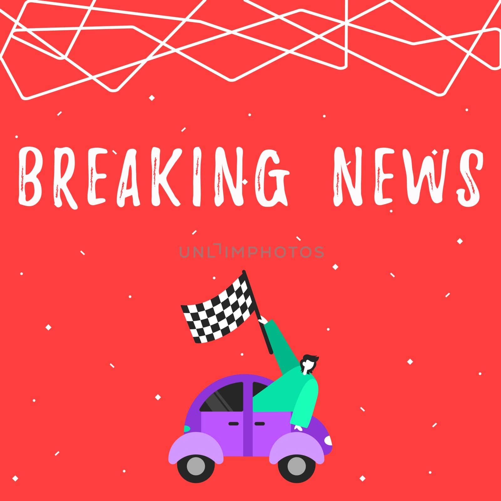 Writing displaying text Breaking News, Conceptual photo Special Report Announcement Happening Current Issue Flashnews