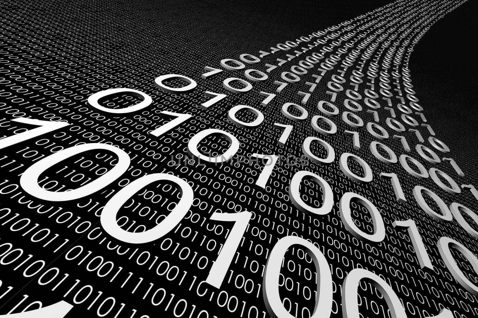 3d data abstract cyberspace background