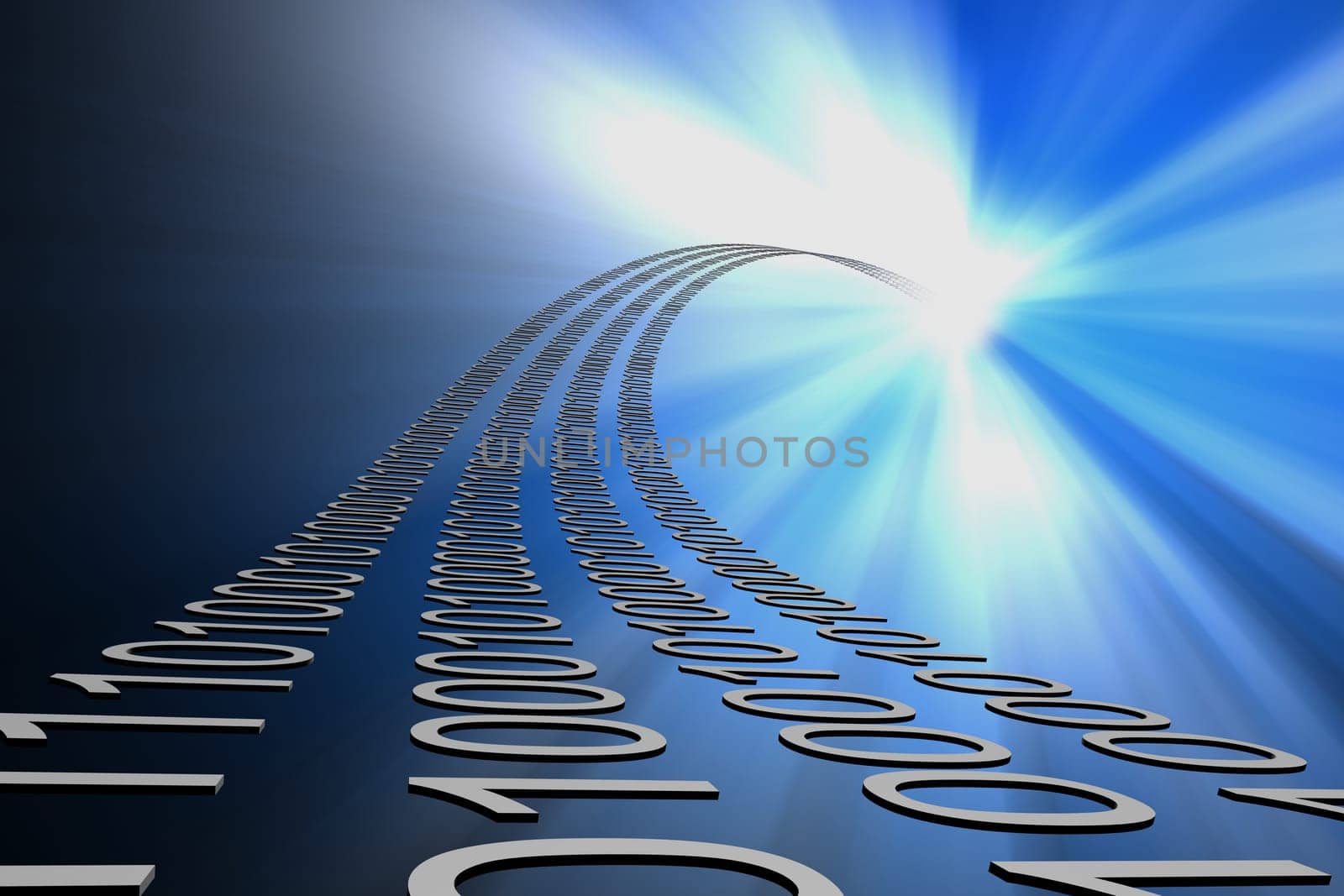 data flow 3d abstract background