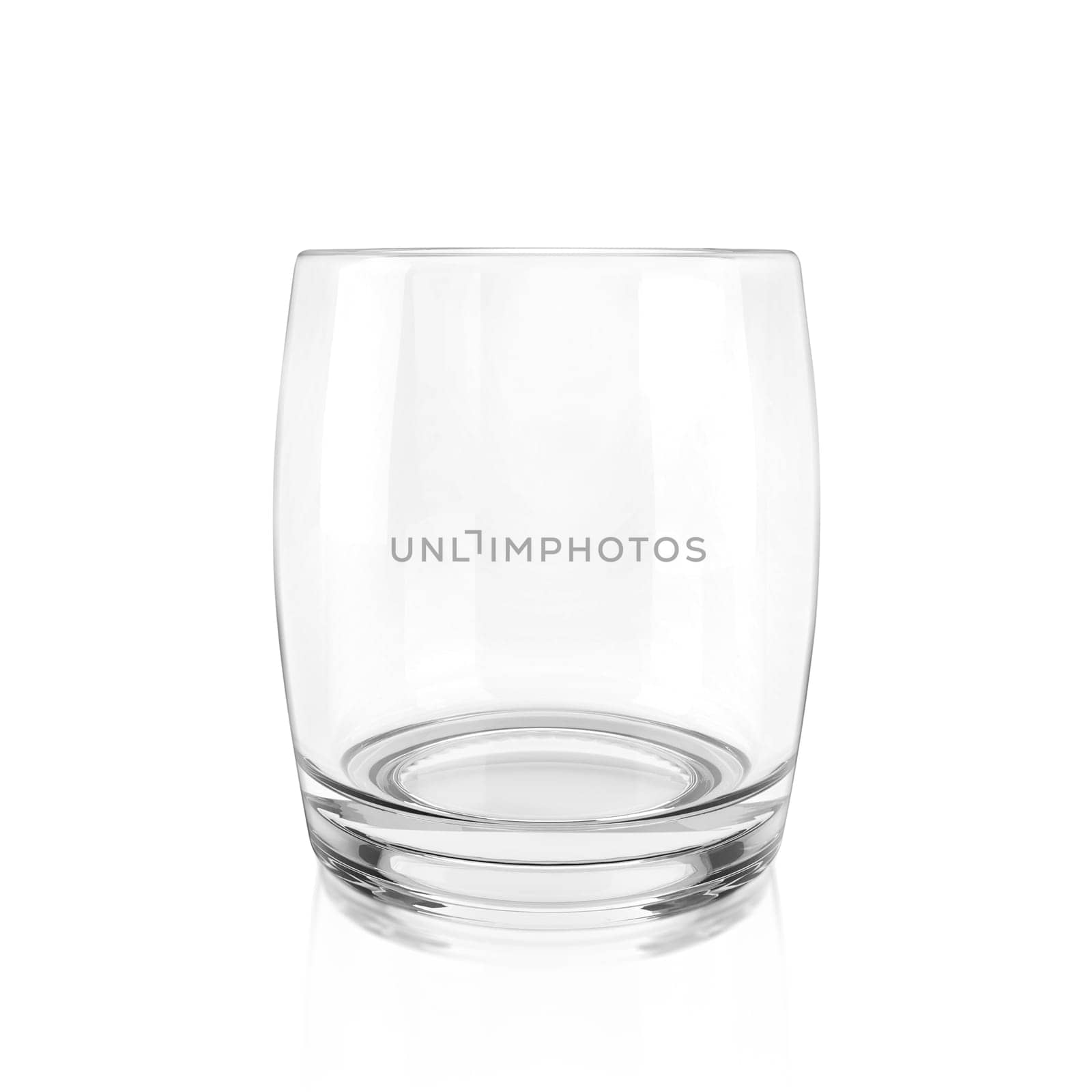 emty glass isolated on white background. 3d render