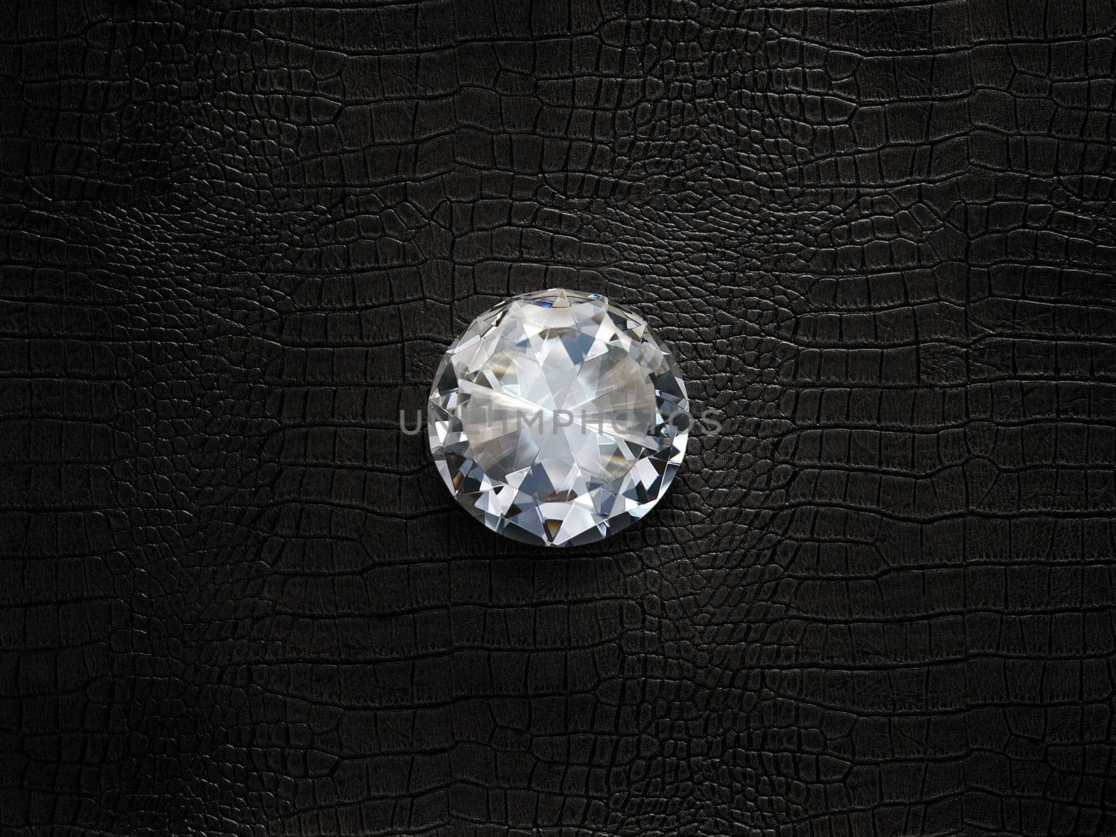 diamond on a black leather background