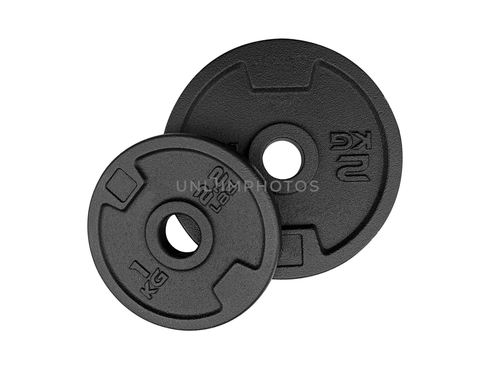 dumbbell discs isolated on white background