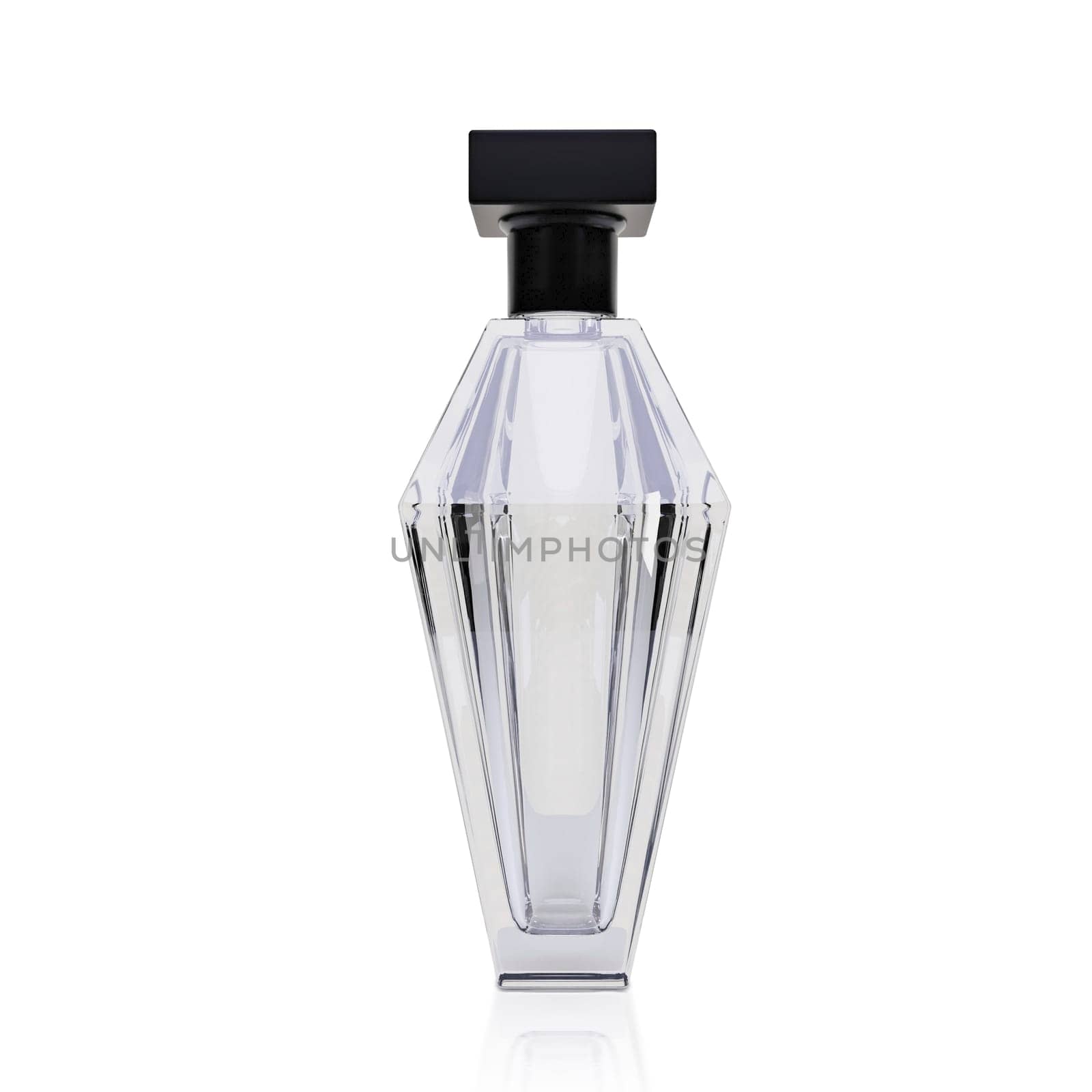 Perfume bottle on a white background. 3d render