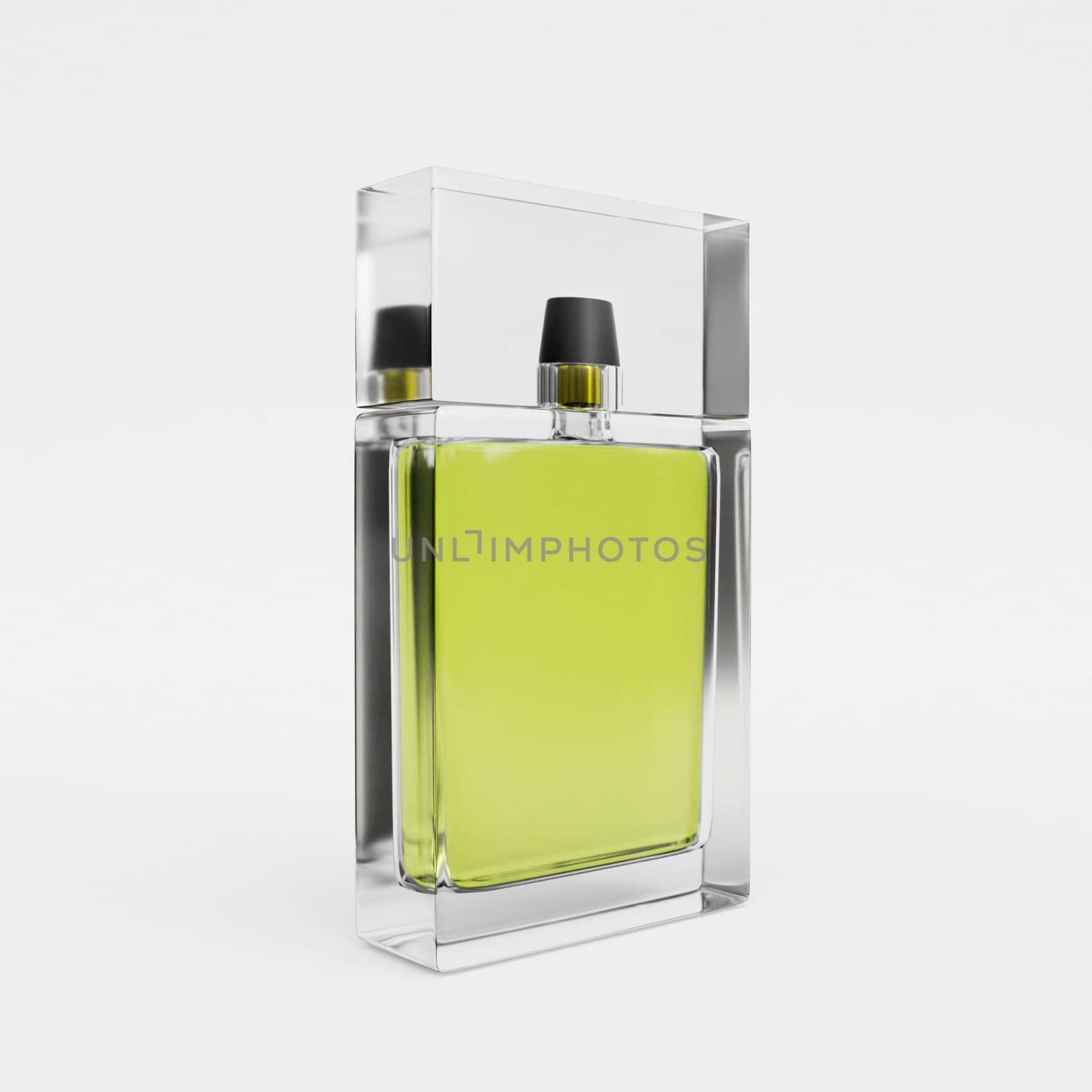 Perfume bottle on a white background. 3d render