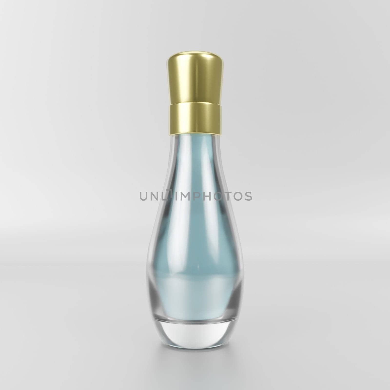 Perfume bottle on a white background. 3d render