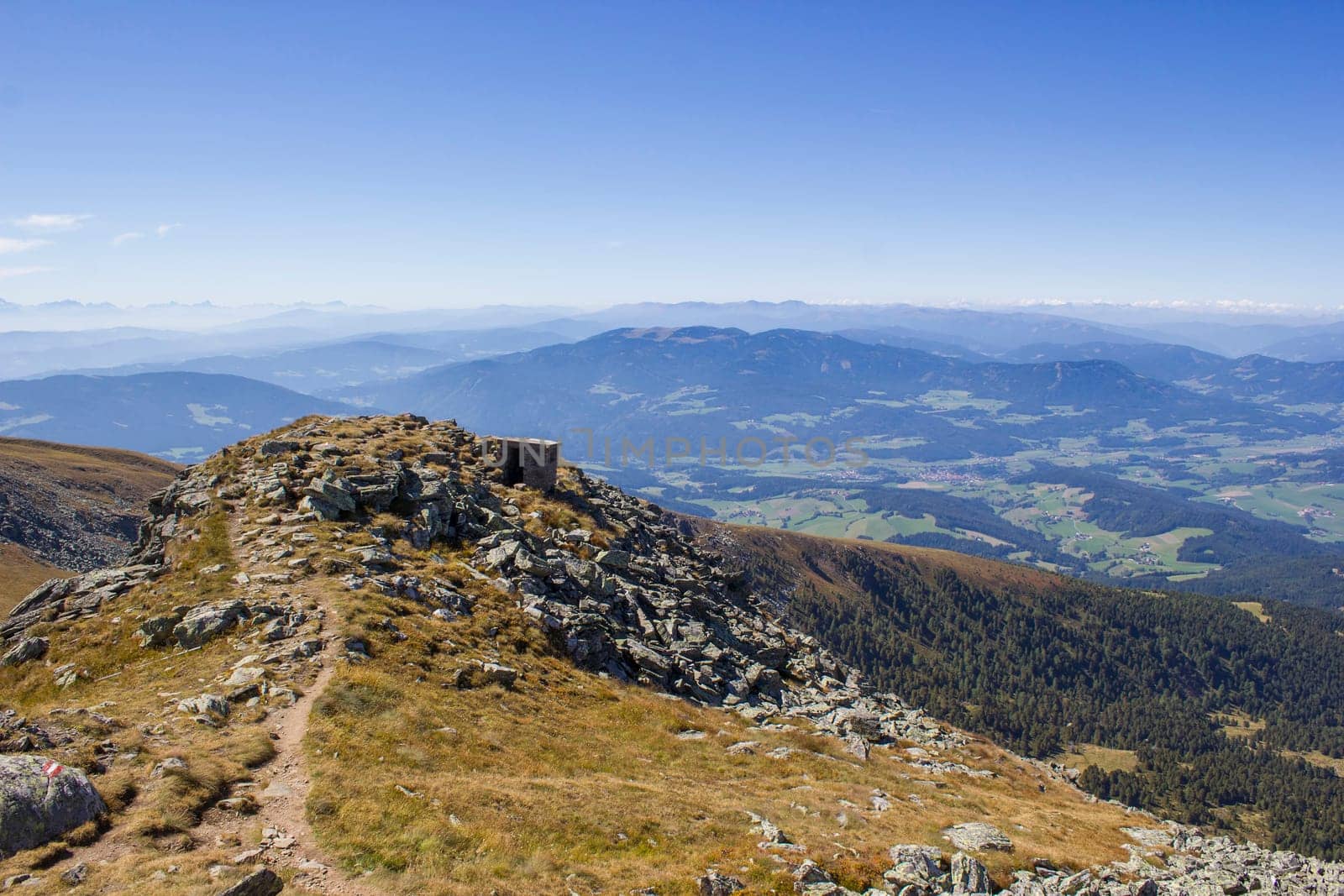 Landscape in Austian Alps - view from Kreiskogel, 2306 m,  Steiermark, Austria