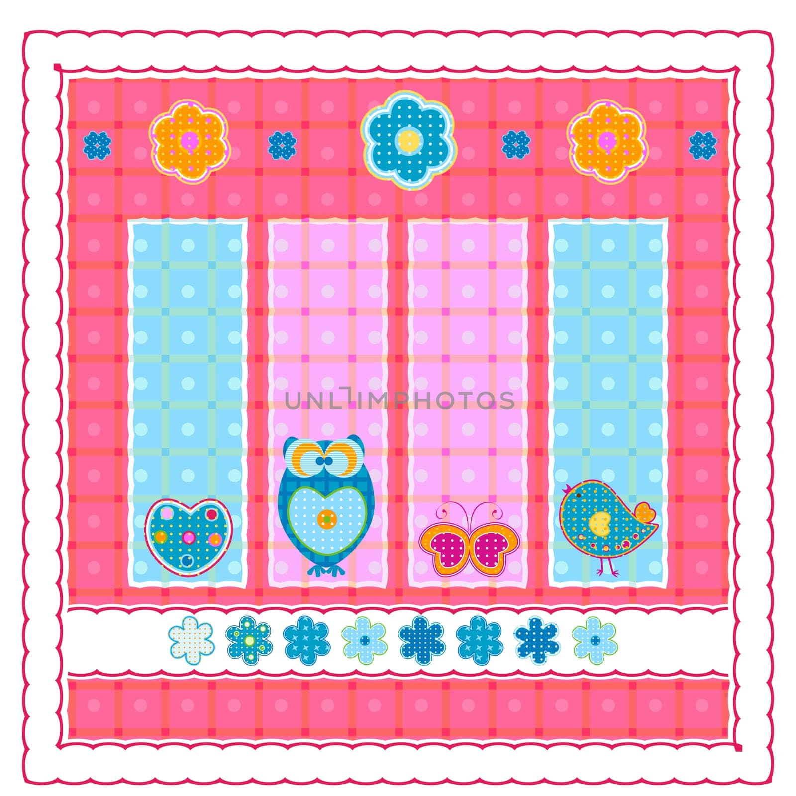 funny design with cute little elements