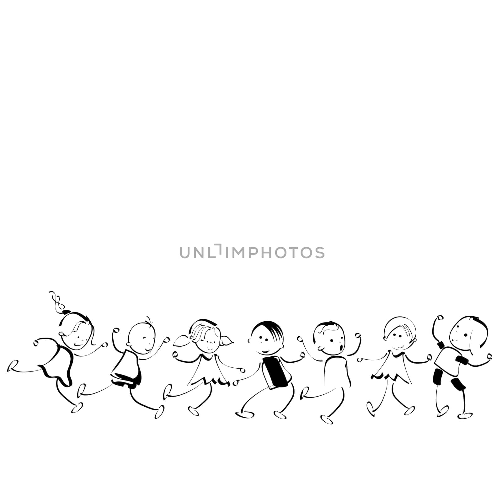 group of happy kids