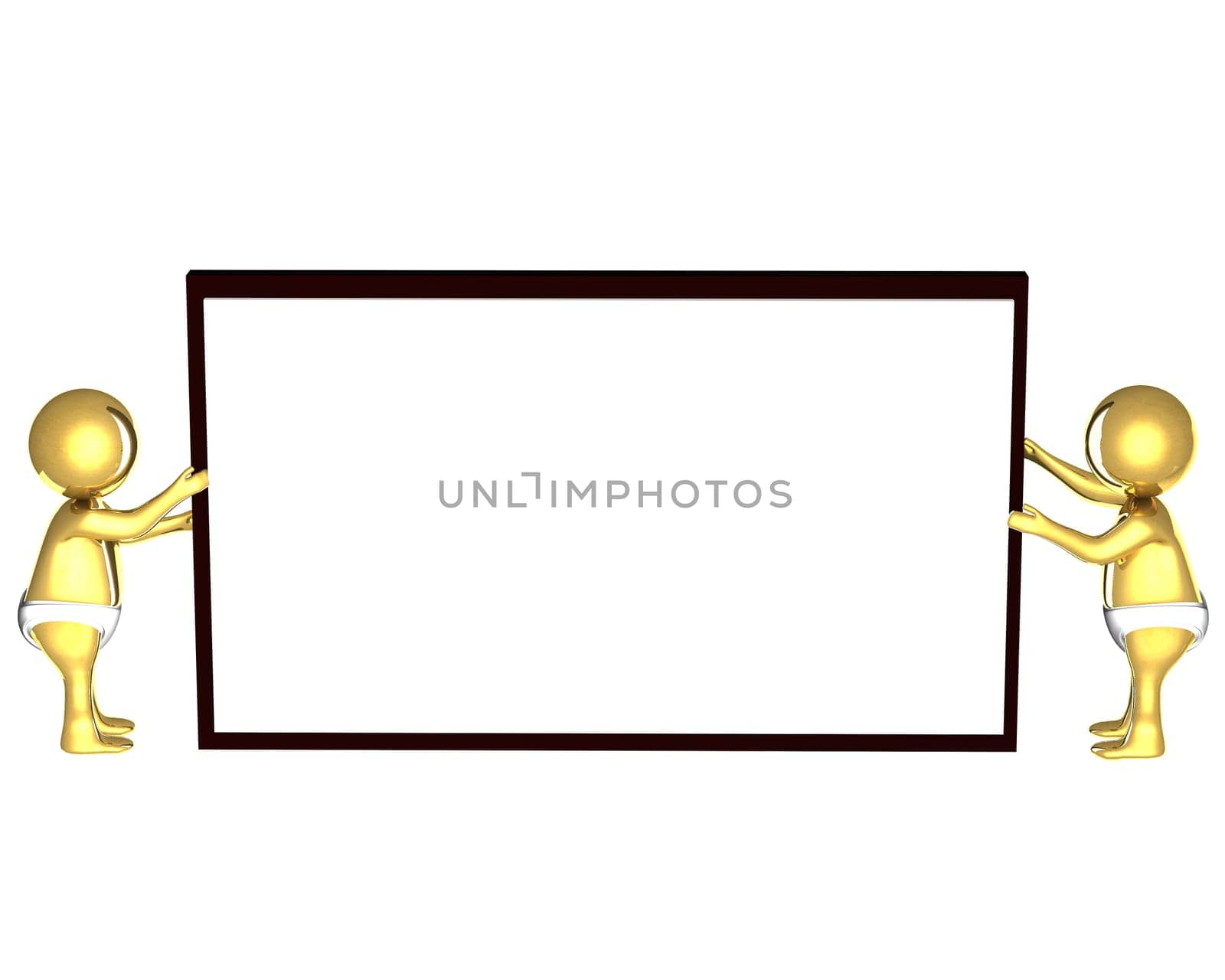 Figure in action 3d generated on a white background