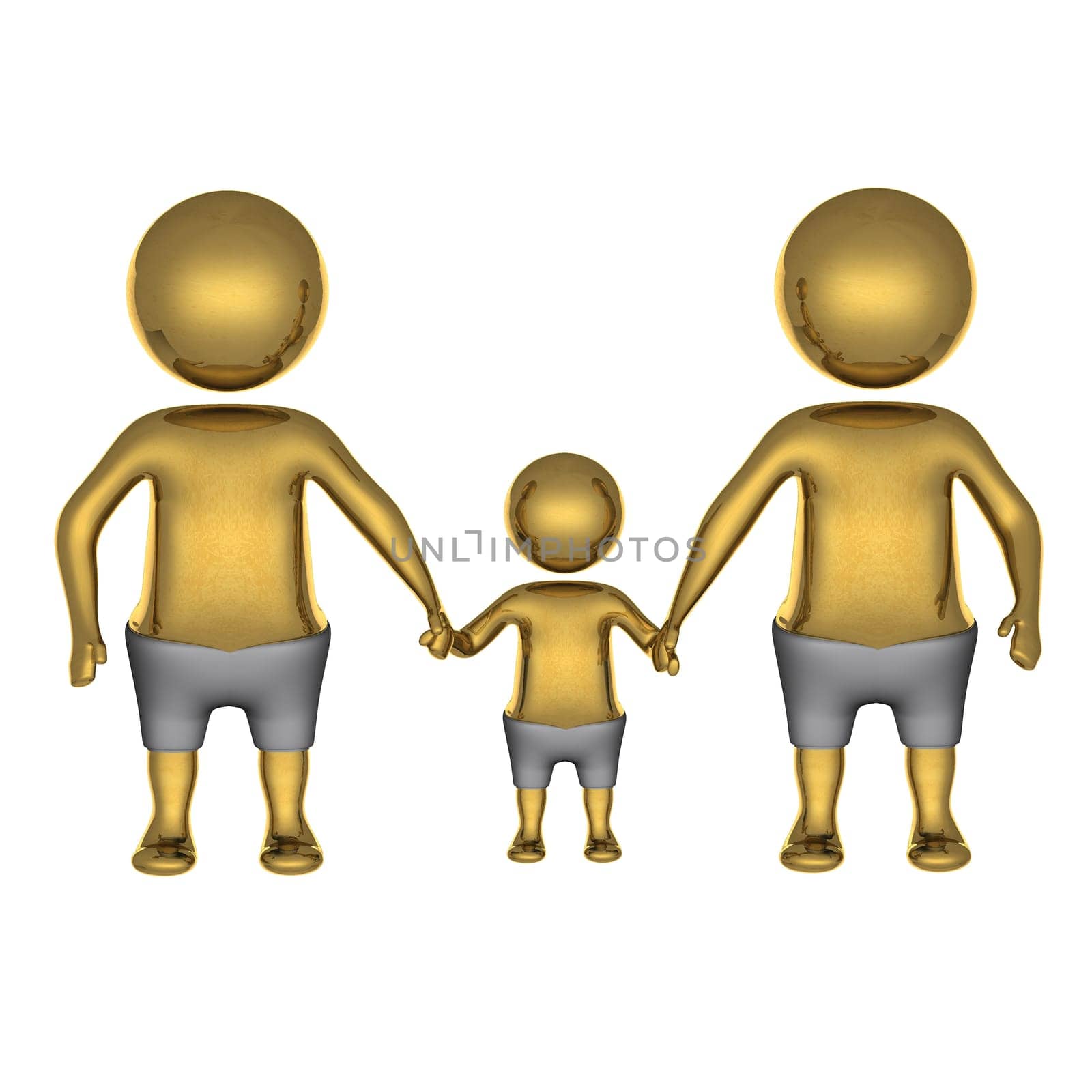Figure in action 3d generated on a white background