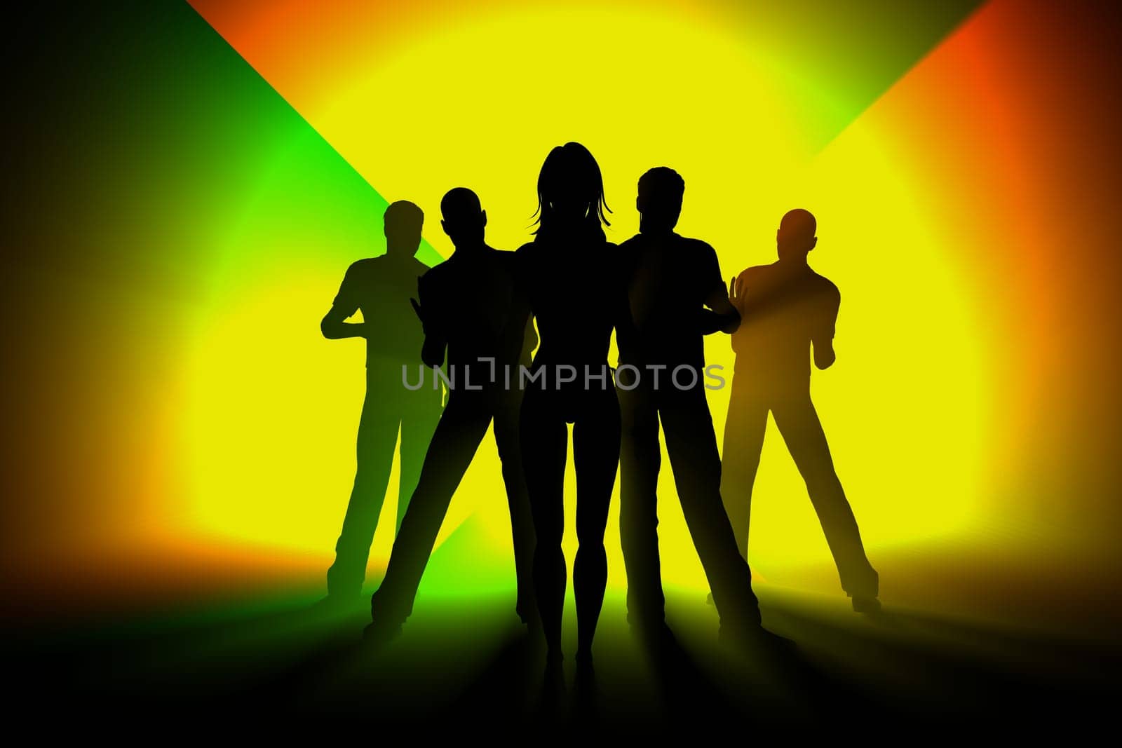 party background rays of music behind 3d