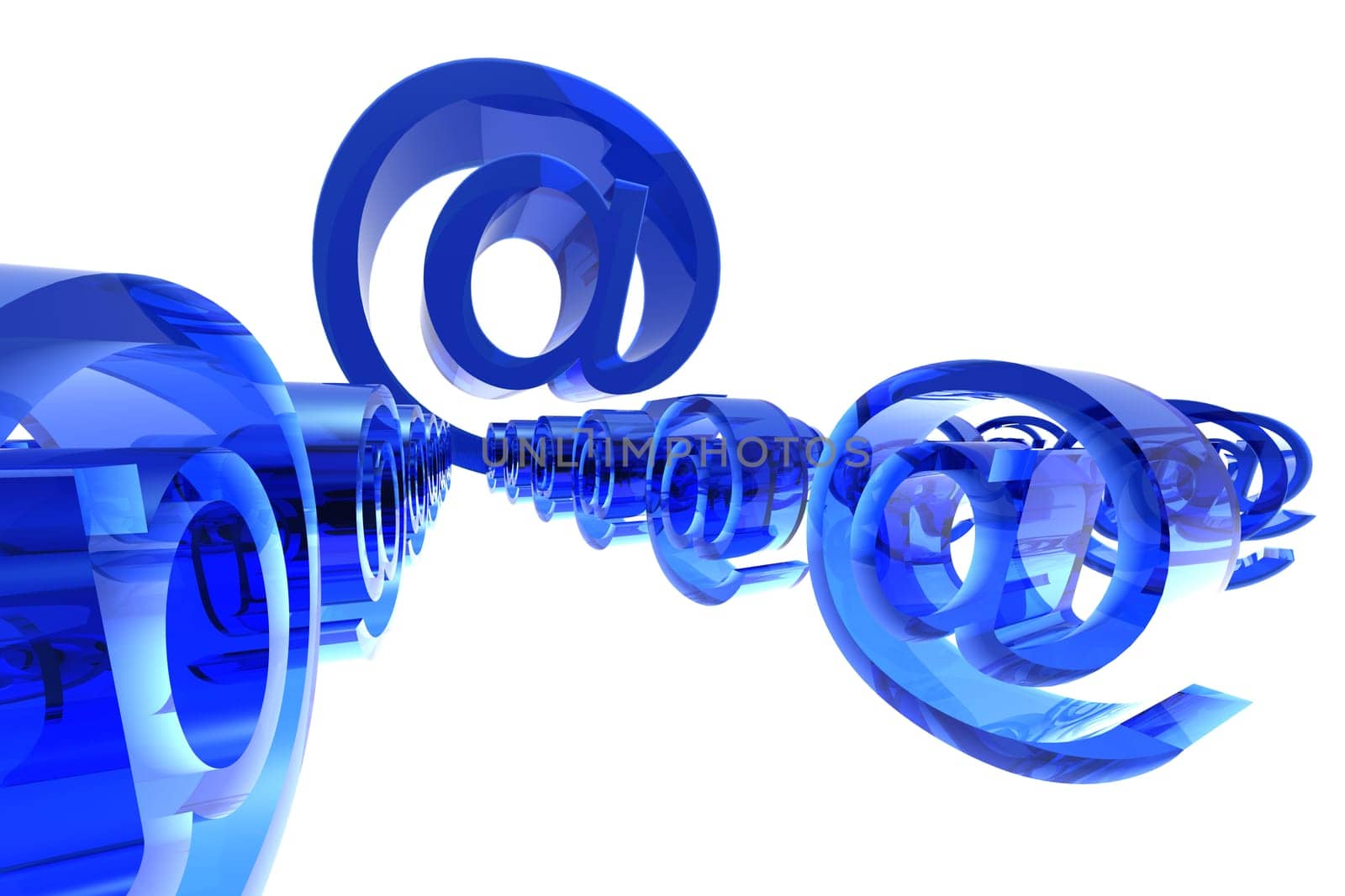 incoming email character 3d abstract mail concept