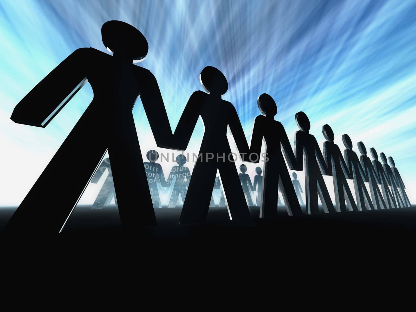 business team succes 3d concept