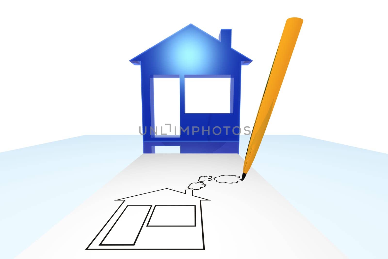 my sweet home abstract 3d concept