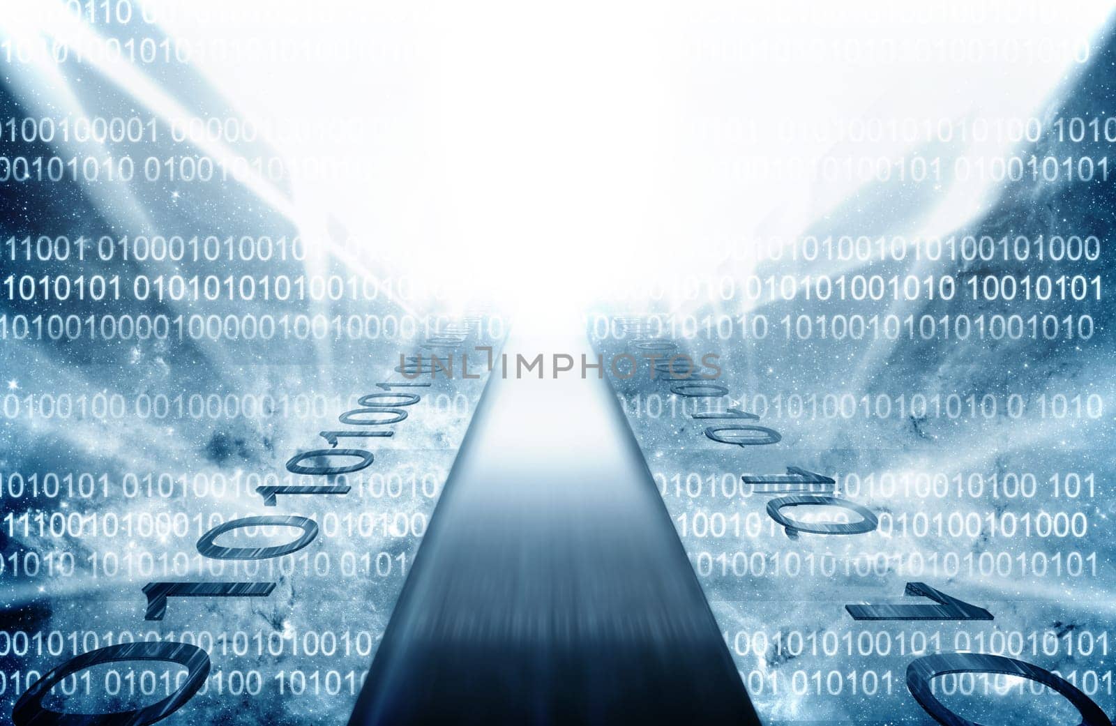 3d abstract digital space system code