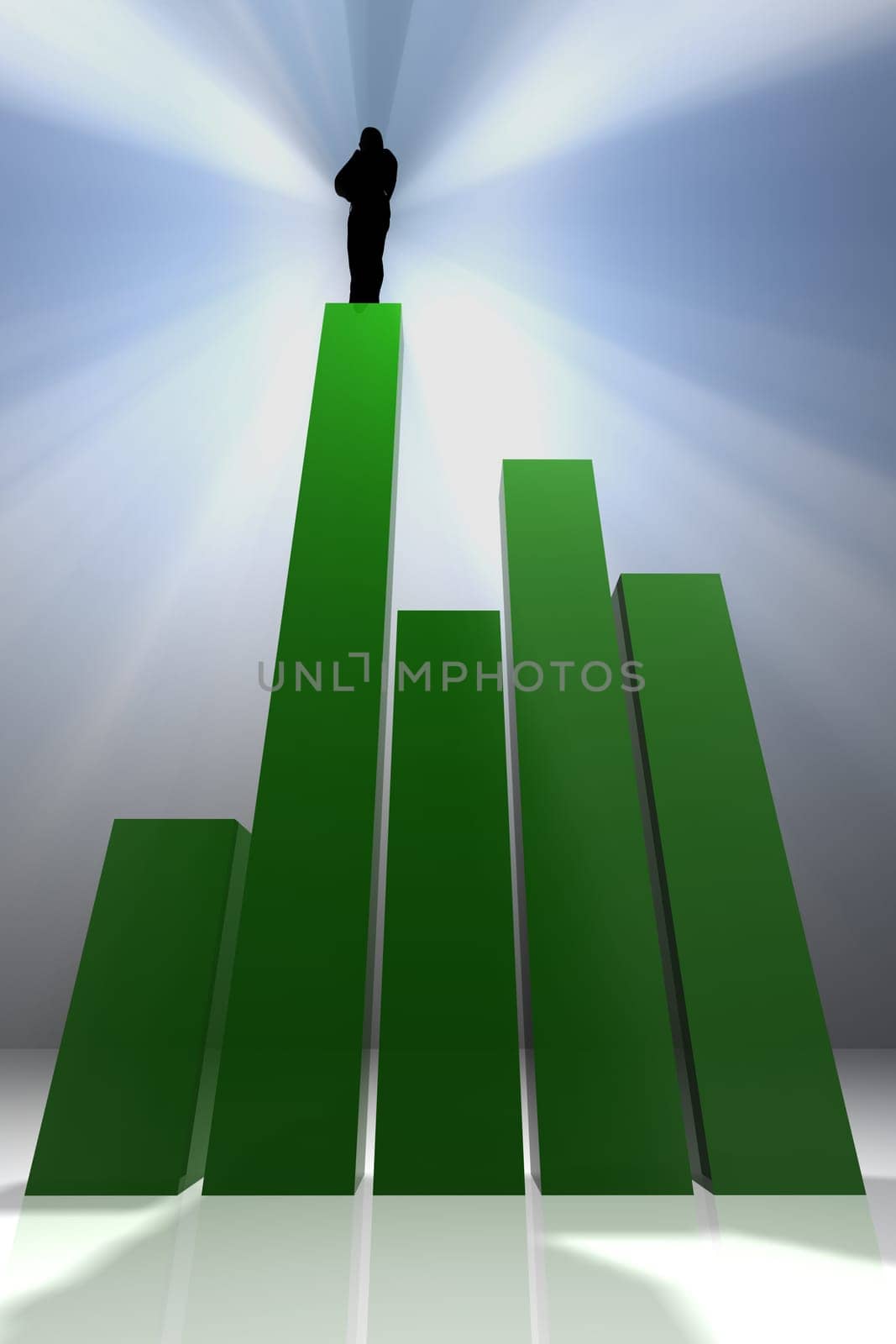 leadership 3d concept success man in business