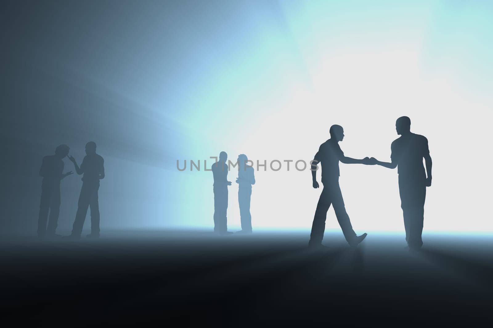 hand snake in the light 3d concept of success