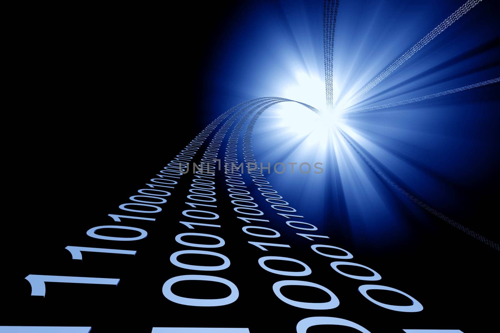 data flow 3d abstract background
