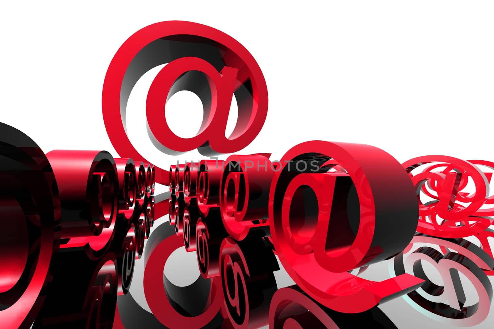 incoming email character 3d abstract mail concept