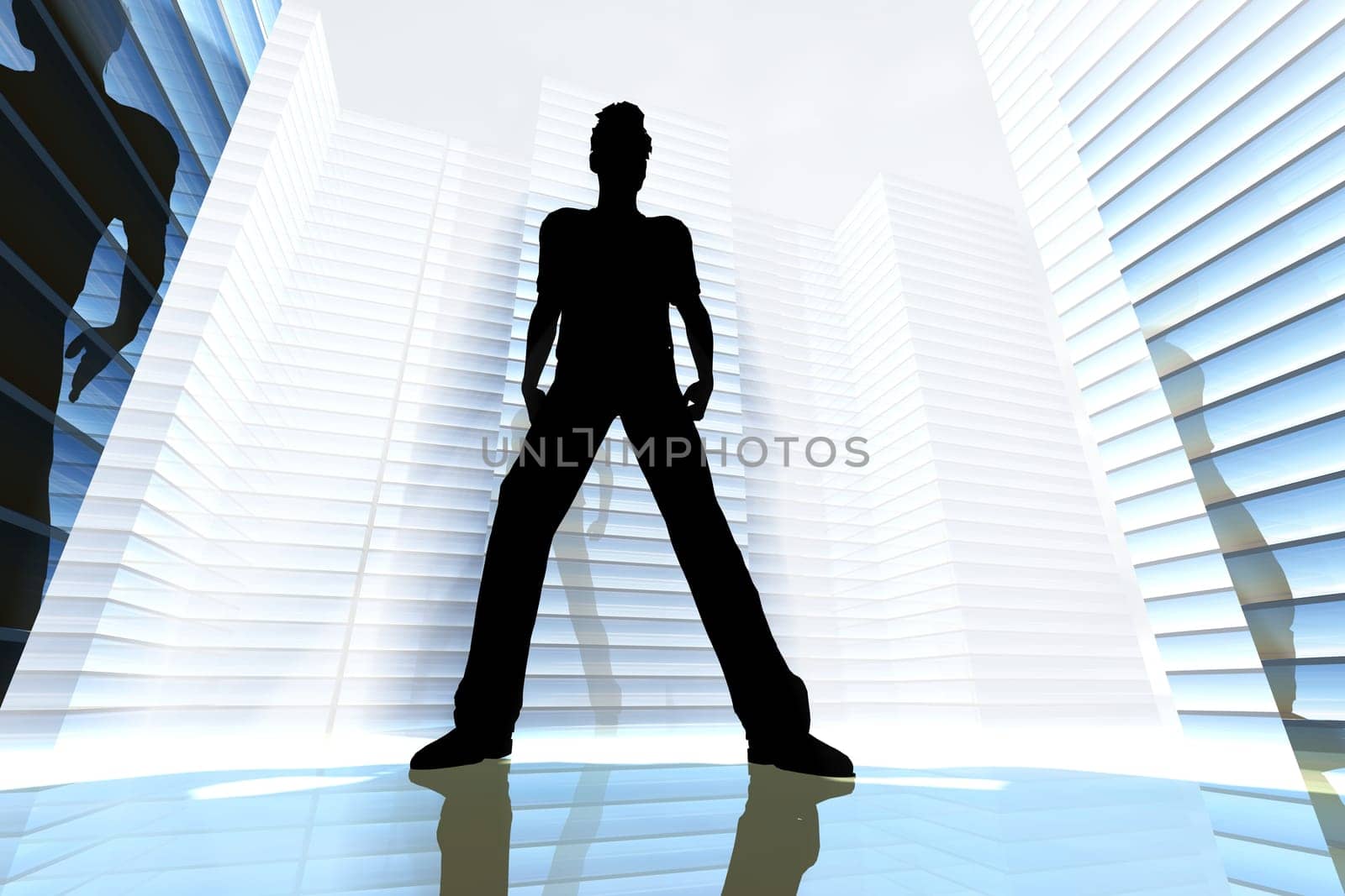 skyscrapers 3d in sky boss concept